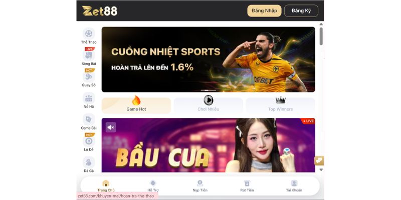 Ưu điểm vip pro của nhà cái Zet88 khiến bet thủ mê